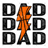 Transfer 002282 - Basketball Dad Lightning Bolt Stacked Word Art