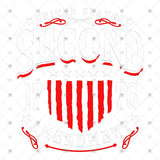 Transfer 002284 - White & Red United States Second Amendment