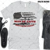 Transfer 002286 - Man of Faith Rooted in Christ American Flag