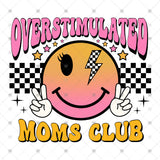 Transfer 002305 - Overstimulated Moms Club Pink & Orange
