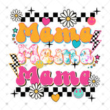 Transfer 002312 - Mama Daisies and Checkers Stacked Word Art