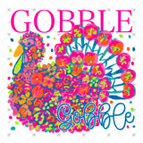 Transfer 002318 - Gobble Gobble Colorful Turkey
