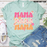 Transfer 002320 - Pink and Orange Mama Stacked Word Art with Stars