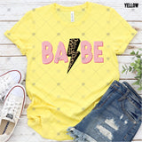 Transfer 002332 - Babe Pink with Leopard Lightning Bolt