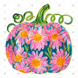 Transfer 002334 - Pink Daisy Pumpkin