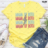 Transfer 002341 - Mama of Both Lightning Bolt Stacked Word Art