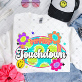 Transfer 002345 - Bright Floral Touchdown Football