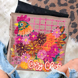 Transfer 002346 - Cozy Chick Floral Chicken