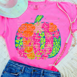 Transfer 002347 - Bright Watercolor Floral Pumpkin
