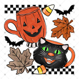 Transfer 002356 - Jack O Lantern and Cat Halloween Mugs