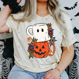 Transfer 002364 - Ghost and Jack O Lantern Halloween Mugs