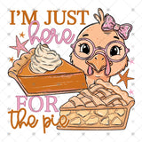 Transfer 002369 - I'm Just Here for the Pie Turkey