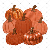 Transfer 002396 - Pumpkin Patch Faux Embroidery