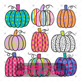 Transfer 002427 - Bright Pumpkin Grid
