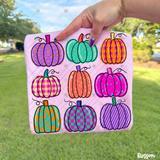 Transfer 002427 - Bright Pumpkin Grid