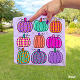 Transfer 002427 - Bright Pumpkin Grid