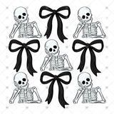 Transfer 002429 - Skeleton and Bows Grid