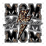 Transfer 002442 - Lacrosse Mom Stacked Word Art Leopard