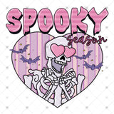 Transfer 002444 - Spooky Season Skeleton with Heart Eyes