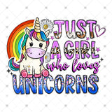 Transfer 002448 - Just a Girl Who Loves Unicorns