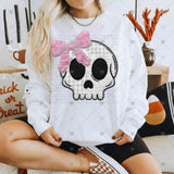 Transfer 002456 - Cute Skull Faux Embroidery
