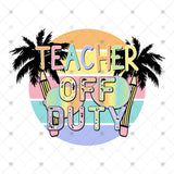 Transfer 002462 - Teacher Off Duty Pastel Summer