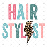 Transfer 002465 - Hair Stylist Leopard Lightning Bolt