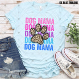 Transfer 002466 - Dog Mama Pink to Blue Stacked Word Art