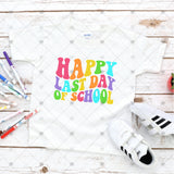 Transfer 002471 - Happy Last Day of School Wavy Font