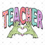 Transfer 002473 - Teacher Zombie Heart Hands