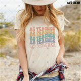 Transfer 002476 - AG Teacher Wavy Stacked Word Art