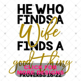 Transfer 002478 - He Who Finds a Wife
