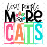 Transfer 002486 - Less People More Cats Paw Print