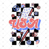 Transfer 002498 - USA Leopard Lightning Bolt