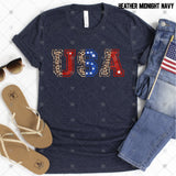 Transfer 002499 - USA Red and Blue with Leopard