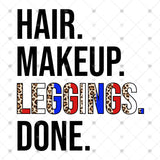 Transfer 002500 - Hair Makup Leggings Done Patriotic Leopard