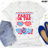 Transfer 002501 - Party in the USA Heart Sunglasses
