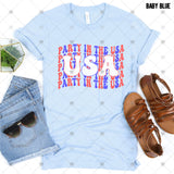 Transfer 002502 - Party in the USA Wavy Stacked Word Art