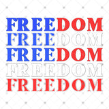 Transfer 002504 - Freedom Stacked Word Art Flag