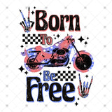 Transfer 002508 - Patriotic Born to Be Free Motorcycle