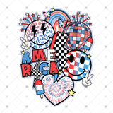 Transfer 002512 - Patriotic America Smiles and Disco Ball