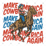 Transfer 002524 - Make America Cowboy Again Wavy Word Art