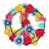 Transfer 002532 - Patriotic Rose Peace Sign