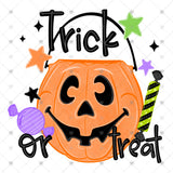 Transfer 002581 - Trick or Treat Jack O Lantern Candy Bucket