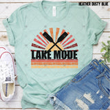 Transfer 002587 - Retro Sun and Palm Trees Beach Lake River Pool