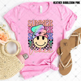 Transfer 002612 - Summer Vibes Stacked Word Art Smile