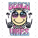 Transfer 002614 - Beach Vibes Smile with Sunglasses