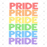 Transfer 002623 - Retro Pride Stacked Word Art