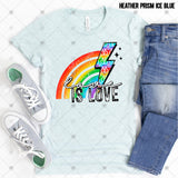 Transfer 002635 - Love is love Rainbow Lightning Bolt