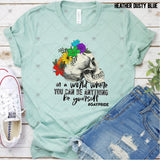 Transfer 002637 - Floral Skull Be Yourself